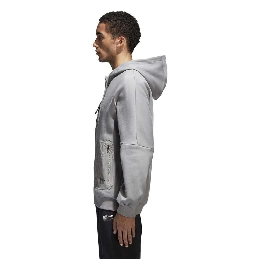 NWT! ADIDAS‎ ORIGINALS NMD TREFOIL ZIP HOODIE CE1619 GRAY LARGE